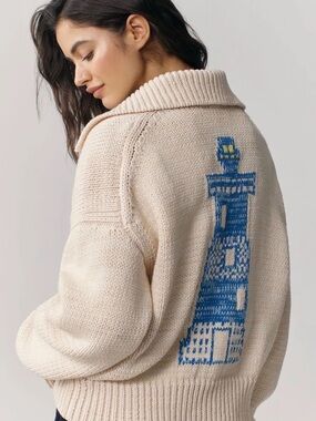 Anthropologie x Maeve Lighthouse Collared Cardi • $178 • S,M,L